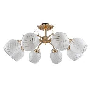 Люстра потолочная «Арабеска» КС30068/8С, 8 ламп, 24 м², цвет белый/золотой