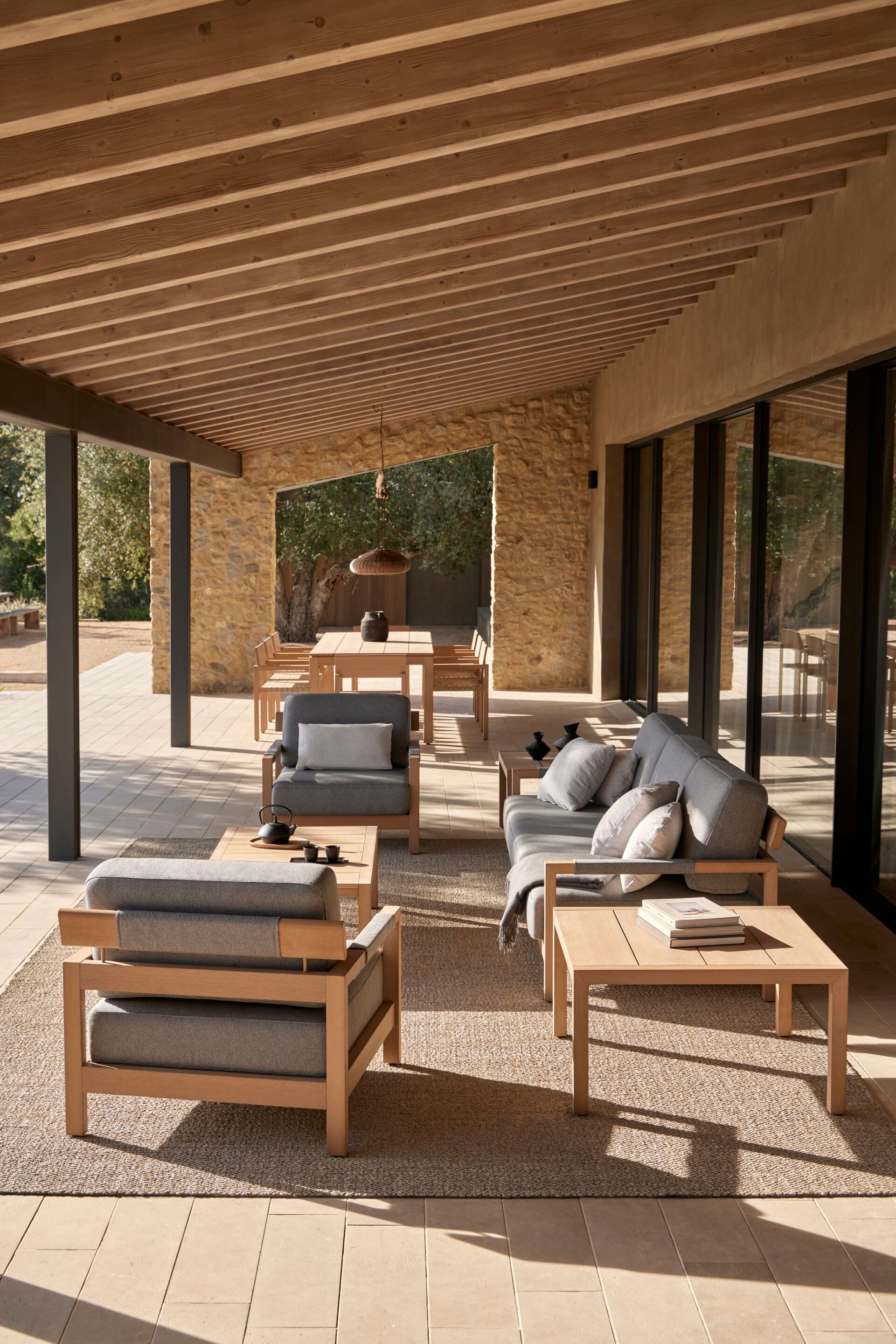 3-местный тканевый садовый диван POINT Kubik ARCH-00062267 - Вид №3