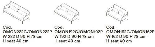 Tacchini Диван из ткани Montevideo sun-id-1365241 - Вид №3