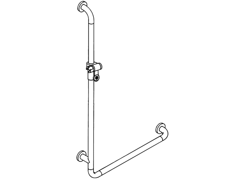 801.33.210 Угловая ручка с держателем для душа HEWI Greifen  - Вид №4