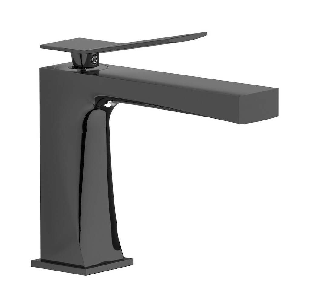 Смеситель для раковины на 1 отверстие в комплекте с донным клапаном WE ARE IB wa210np Black Chrome Wave