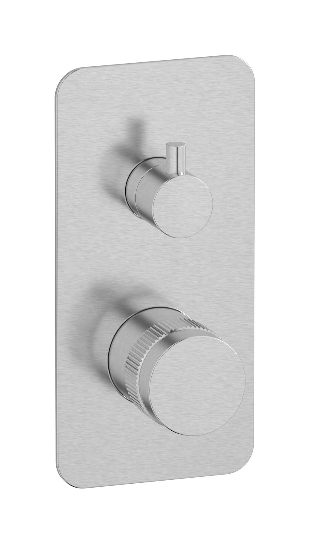 Прогрессивный настенный смеситель для душа на 2 потребителя. WE ARE IB rx310ss Brushed Nickel Reflex