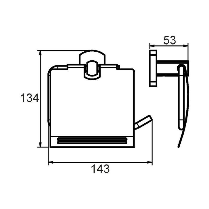 NEVSMC0M43 Milardo Neva Бумагодержатель с крышкой Neva Россия  - Вид №1