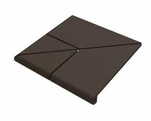 Natural Brown/Коричневый ступень угловая клинкерная 4х составная (1шт)