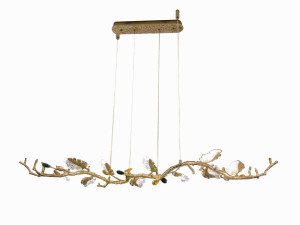 Медь и Кристалл светодиодный подвесной светильник