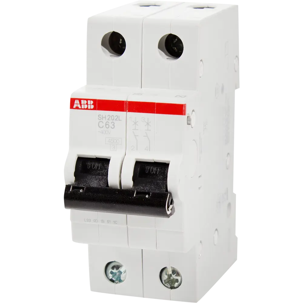 Автоматический выключатель ABB SH202L 1P N C63 А 4.5 кА 2CDS242001R0634 STLM-2132950