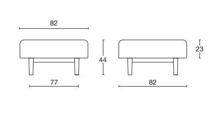 Тканевая мягкая подставка для ног Diemme Bread ARCH-00062924 - Вид №2