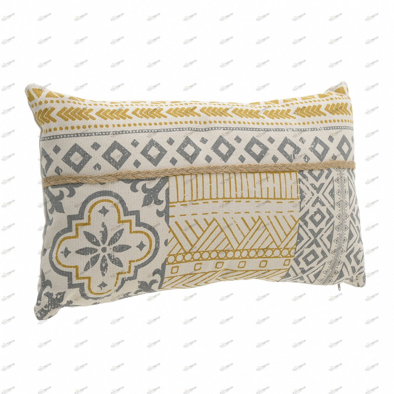 Подушка с узором жёлтого цвета TO4ROOMS ОРНАМЕНТ 213218 Желтый 