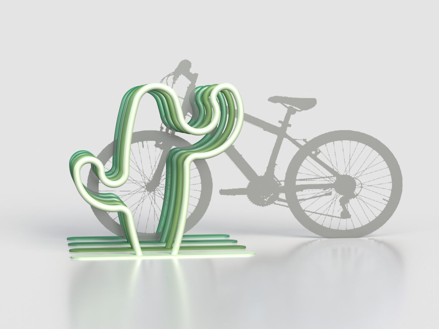 Стойка для велосипедов из оцинкованной стали Viscio Urban Design CACTUS ARCH-00128775