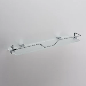 Полка стекло 50 см с фигурным ограничителем Schein (Германия) Allom 229E