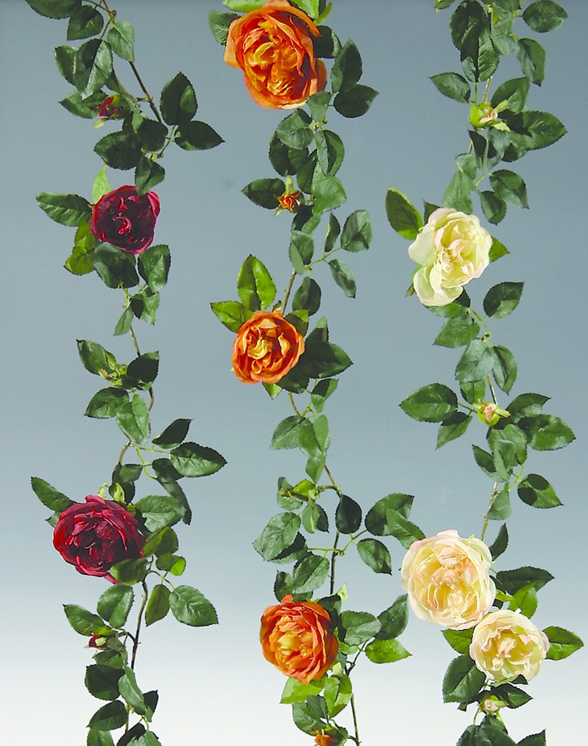 3254 334 a2 Гирлянда из искусственных роз, 180 см, оранжевая H-andreas 