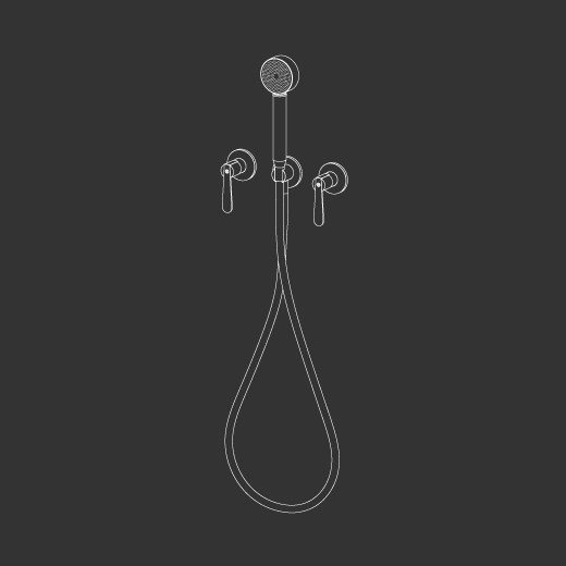 Настенный 2 смесители набор для ванной / душем с ручным душем диаметр 70 мм  LTZ48 CEADESIGN  - Вид №1