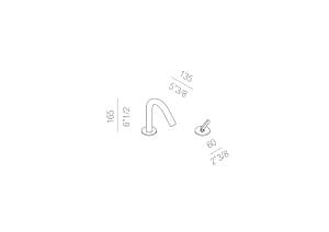 Смеситель для раковины с 2 отверстиями из нержавеющей стали Agape SQUARE ARCH-00096179 - Вид №6