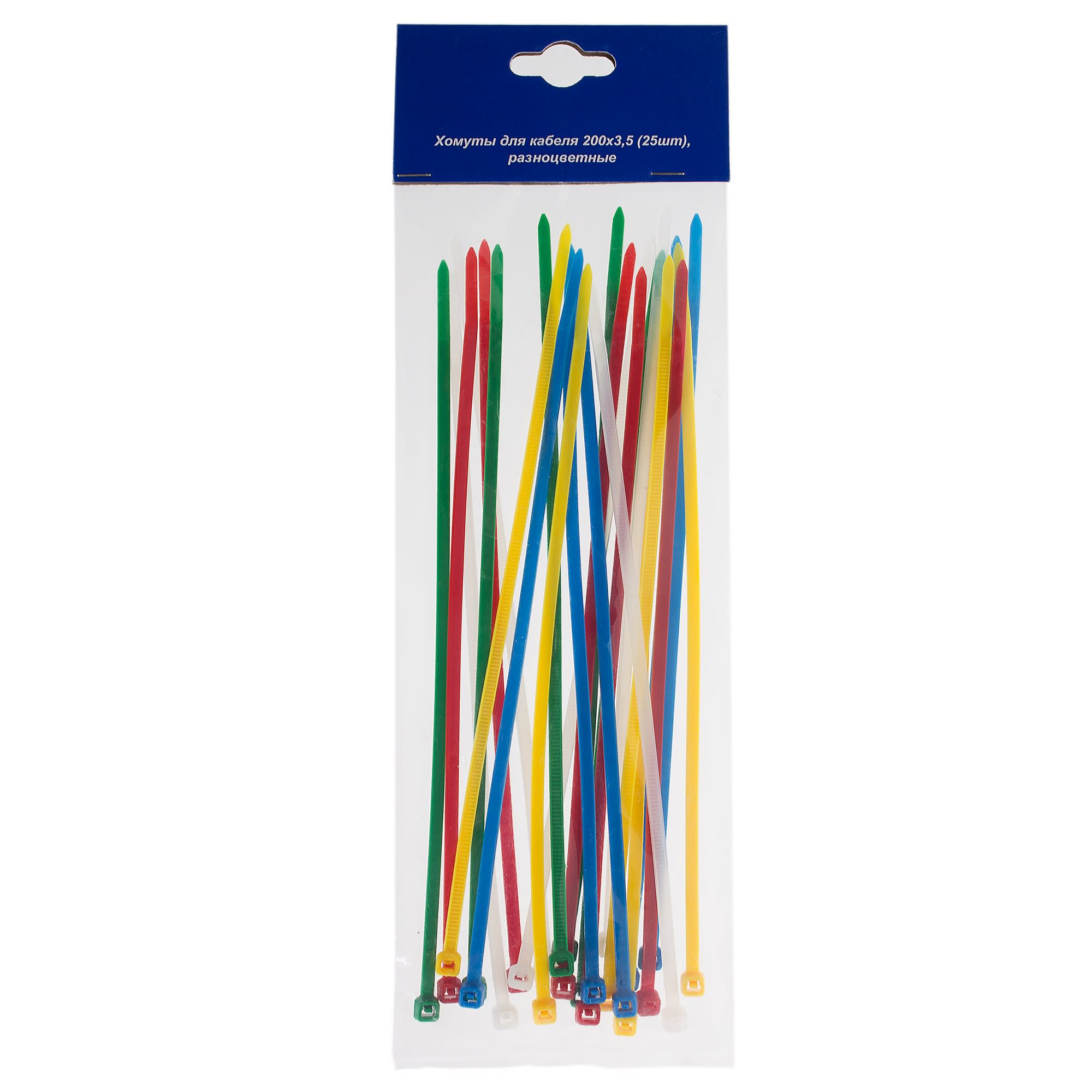11513776 Хомут-стяжка 200x3.5 мм, разноцветные, 25 шт Santreyd  - Вид №1