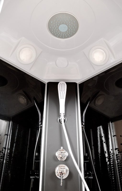 BМ4590 N LED с гм. BLACK Душевая кабина DETO Серия ВМ L 810 с гидромассажем BLACK - Вид №1