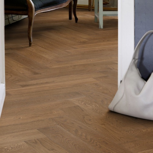 Паркет Ёлка Solidfloor New classic Шантильи Дуб Натур с брашью (Текстурированная) 610х122 мм 1195080 - Вид №17