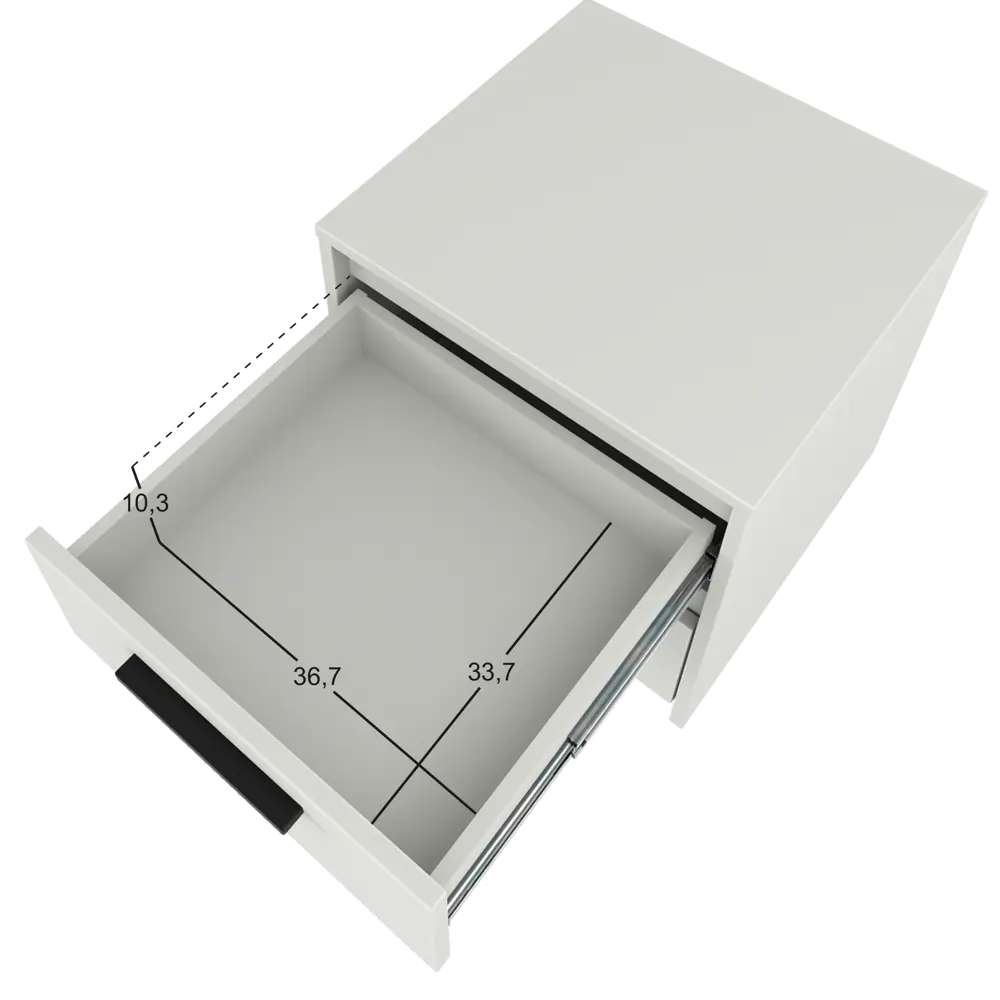 Тумба прикроватная Лион 2 ящика 45x44.5x41.6 см ЛДСП цвет белый Santreyd STLM-2129858 - Вид №8