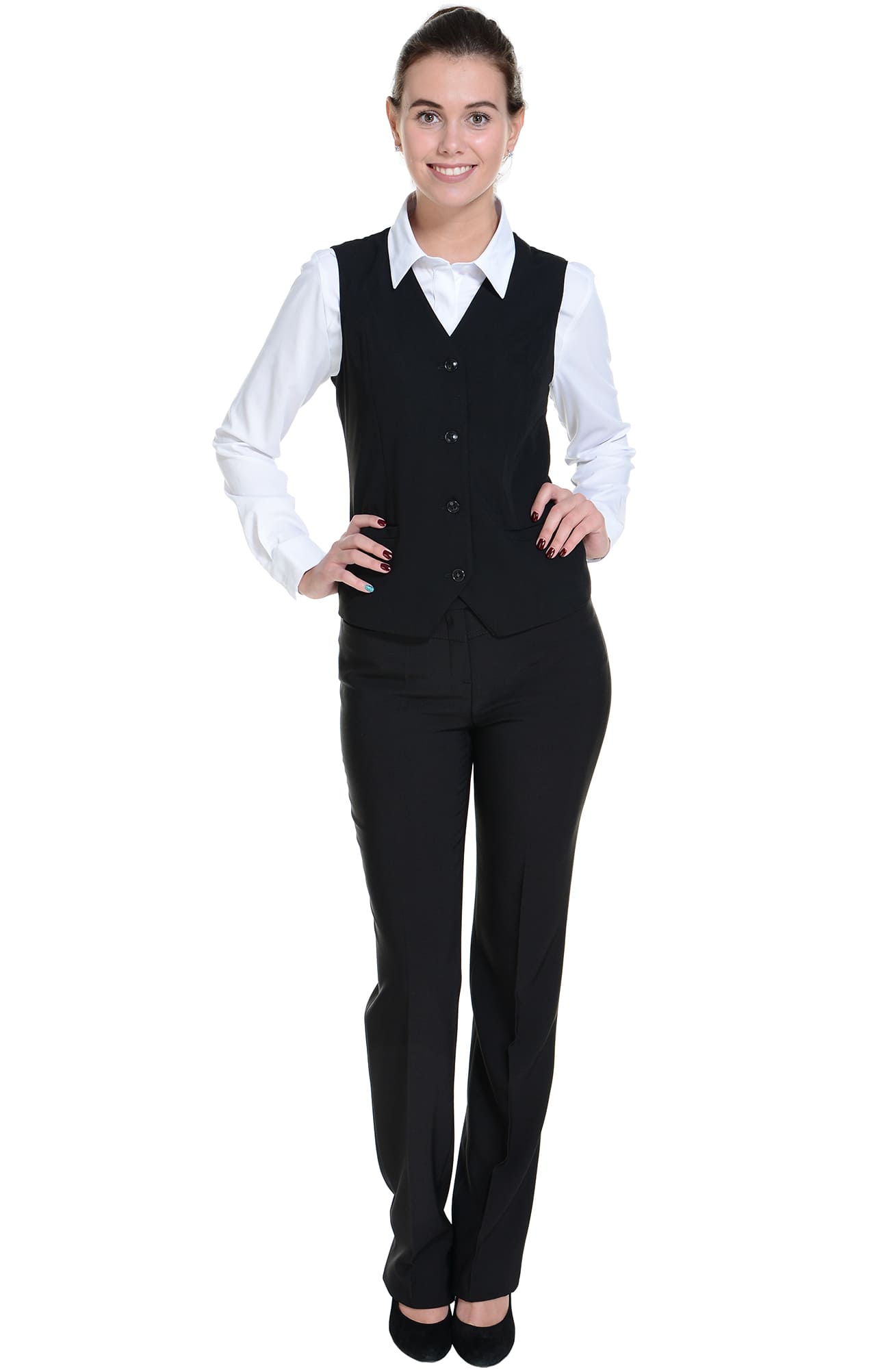 62872 Жилет  женский BLACK El-Risto  Одежда для официантов  размер 44  - Вид №11