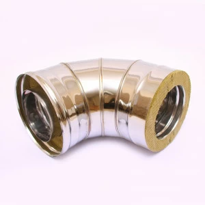 Сэндвич-колено 90" Ferrum Ф160х250 нержавеющая сталь (430/0,5мм)