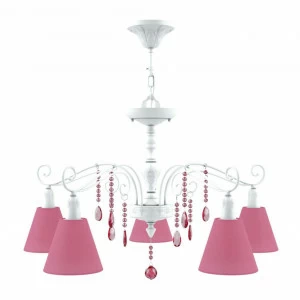 Подвесная люстра Lamp4you Provence E4-05-WM-LMP-O-27-CRL-E4-05-PK-DN LAMP4YOU ДИЗАЙНЕРСКИЕ, PROVENCE 279506 Розовый