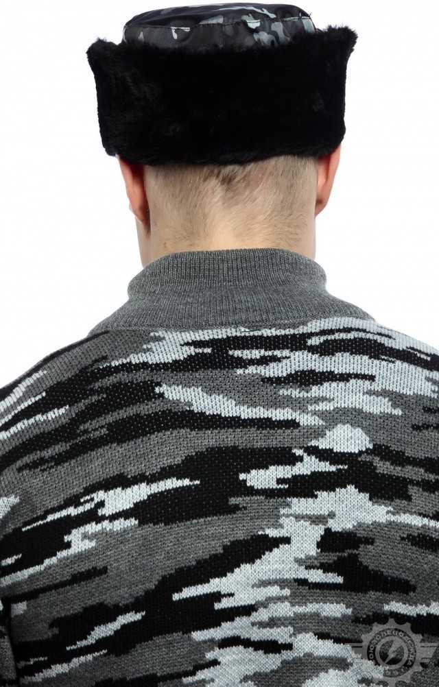 61450 Кепи "Охранник" зимнее цвет камуфляж серый  Головные уборы  размер 57 Спецодежда  - Вид №4