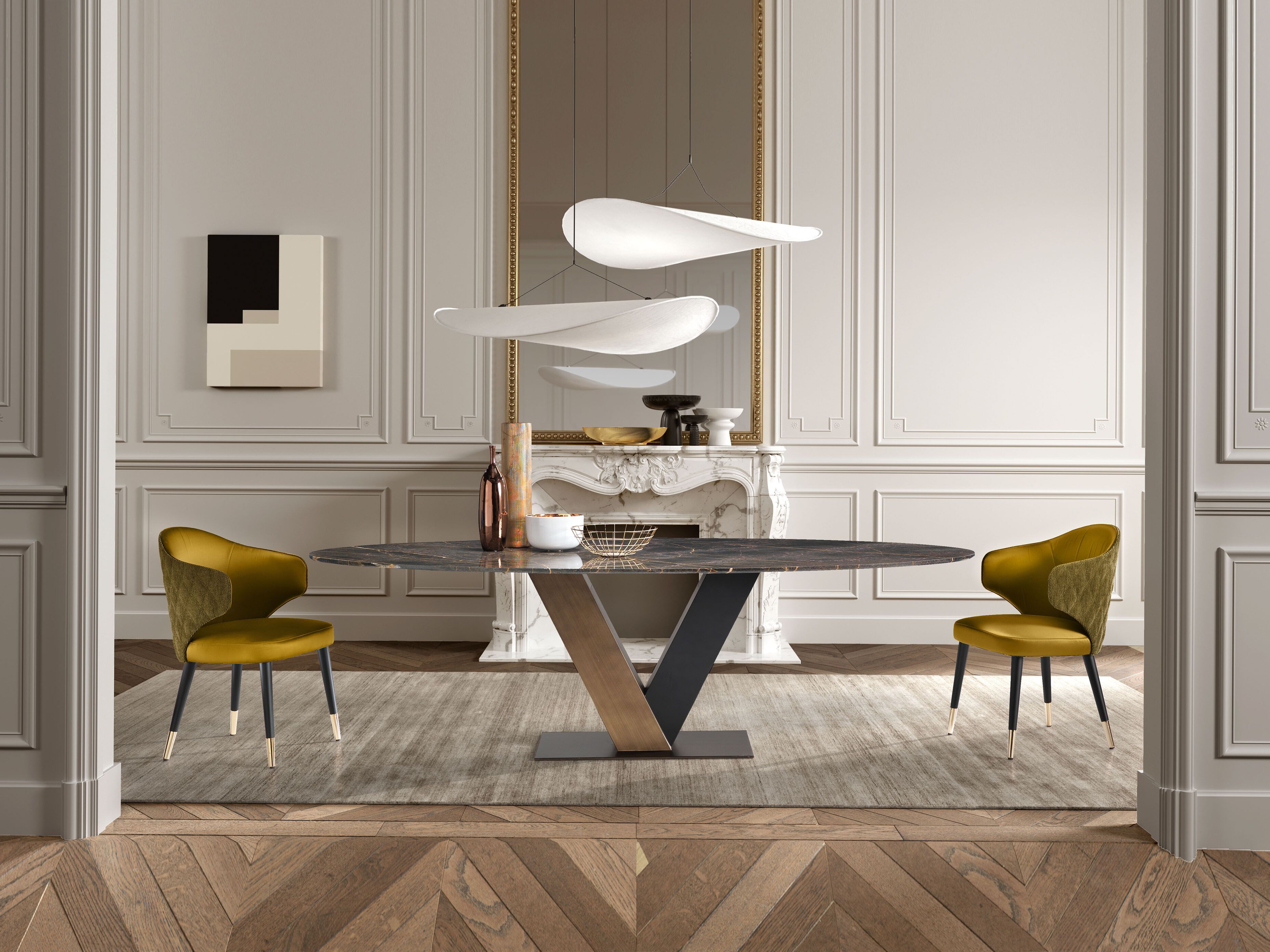 Овальный мраморный обеденный стол Former In Italia TOTÒ ARCH-00056259 - Вид №1