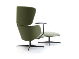 Кожаное вращающееся кресло с журнальным столиком