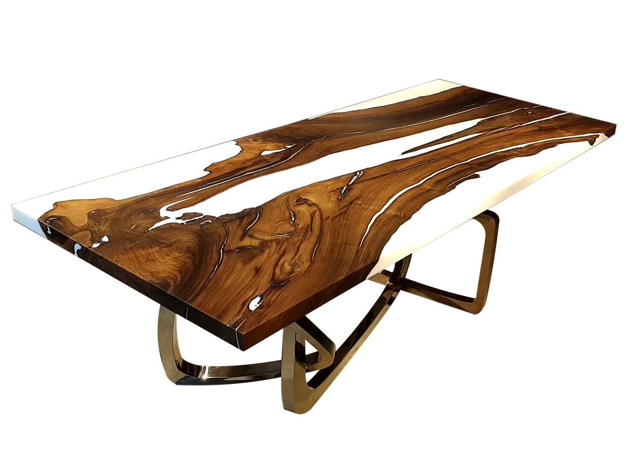 Прямоугольный стол из орехового дерева и смолы Legnor LEG2408806 ARCH-00113490