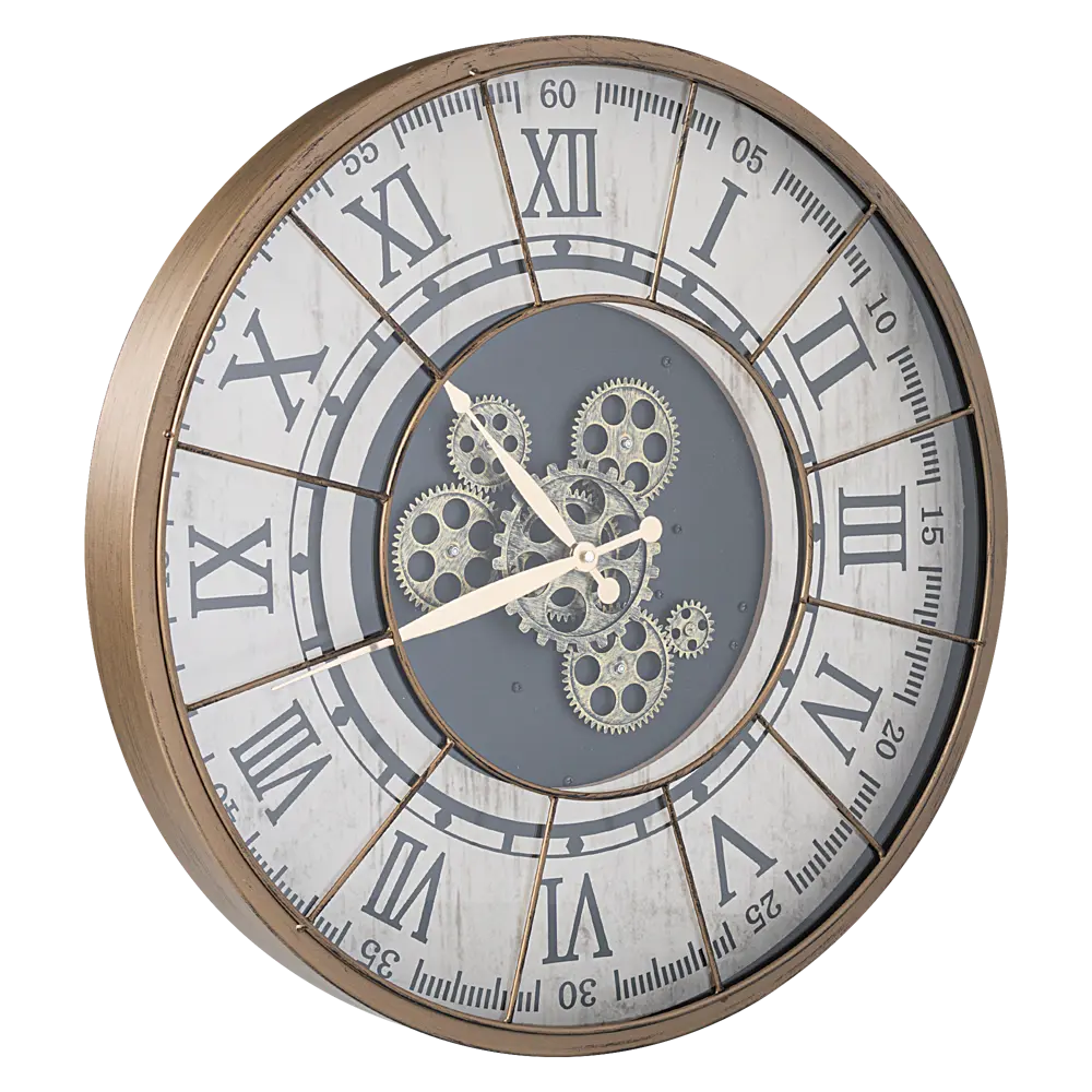 Часы настенные Dream River Рим Шестеренки круглые металл цвет бронза бесшумные ø57 см STLM-2132118 - Вид №1