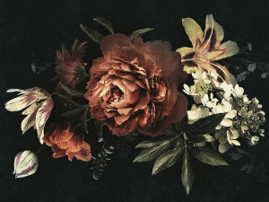 Цифровые печатные обои с цветочными мотивами