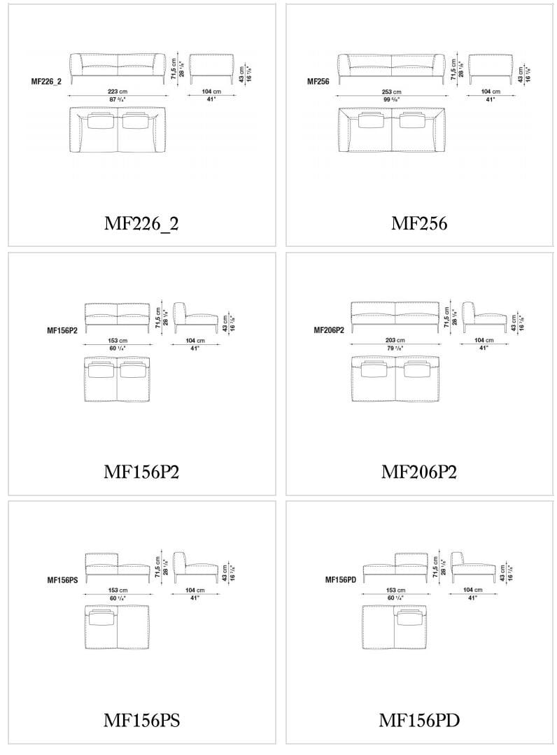 Секционный кожаный диван B&B Italia Michel ARCH-00125729 - Вид №6