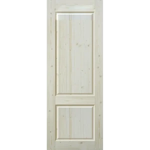 Дверь межкомнатная глухая 2 филенки 70x200 см без покрытия цвет натуральный без замка, без петель