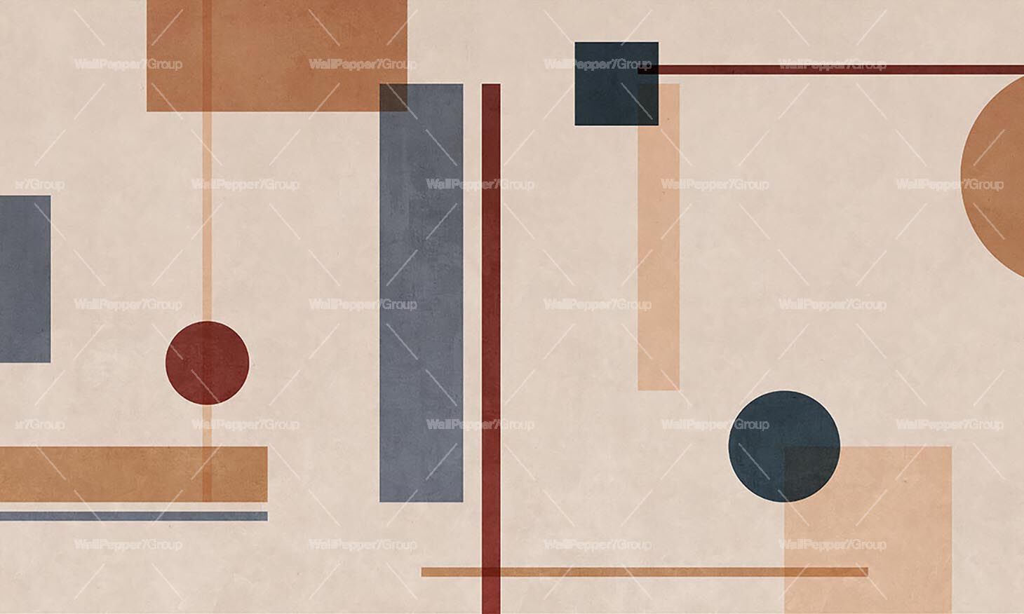 Геометрические обои ПВХ бесплатно, экологически чистые, моющиеся WallPepper EUCLIDE ARCH-00083589 - Вид №3