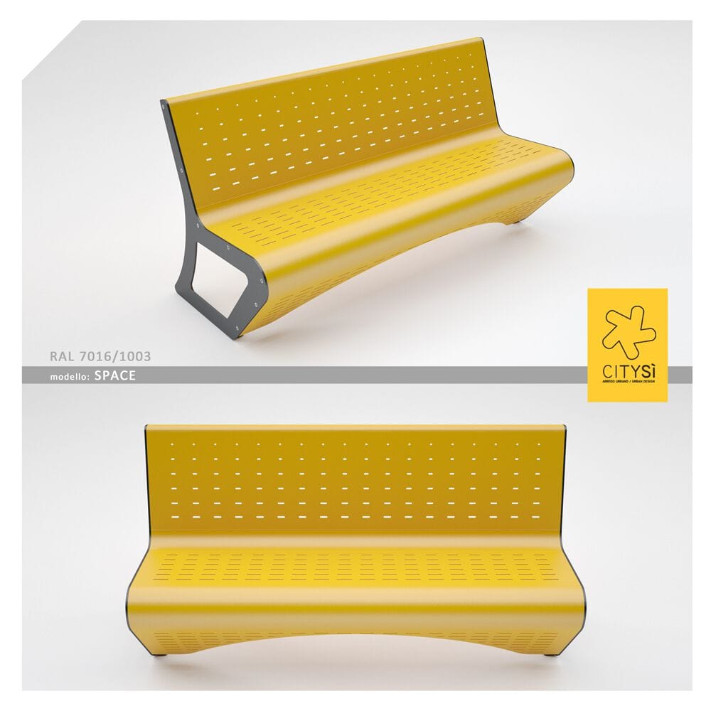 Стальная скамья со спинкой CITYSì SPACE ARCH-00140030 - Вид №2