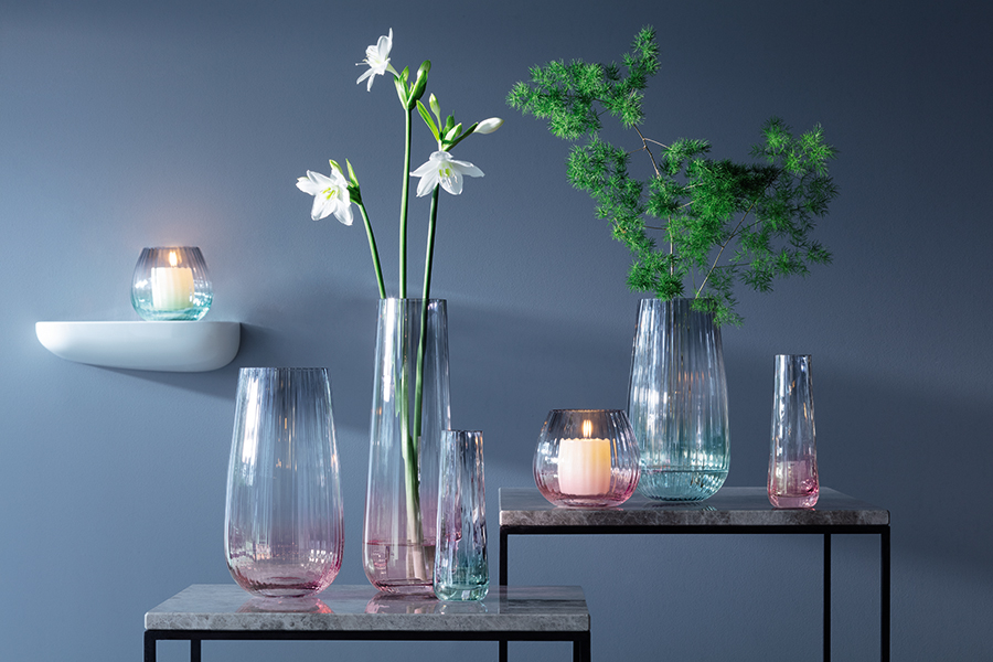 Ваза Dusk 20см розовая-серая LSA International G140020152 - Вид №1