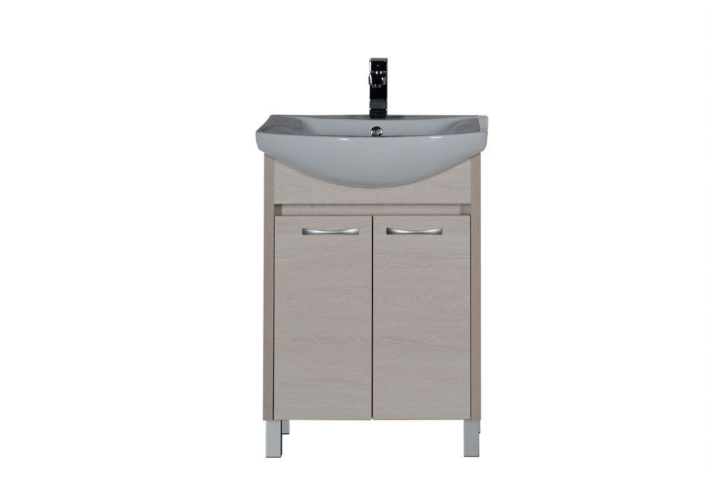 Тумба с раковиной Aquanet Донна 60 белый дуб (2 дверцы) 0016904100168863 - Вид №2