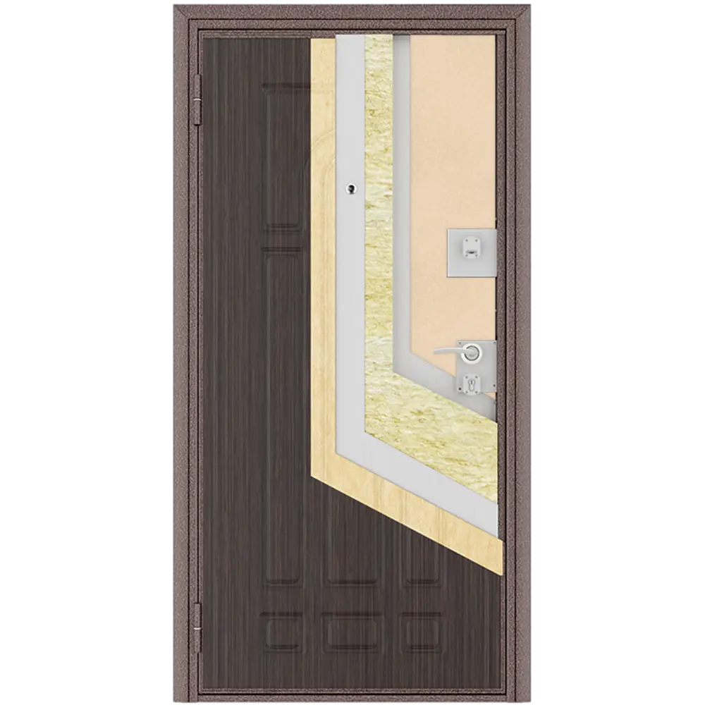 Дверь входная металлическая Оптим 88x205 см левая цвет белый дуб DOORHAN STLM-2051569 - Вид №6