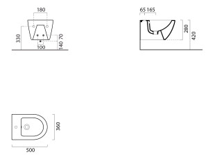 Керамическая настенная проволока для биде