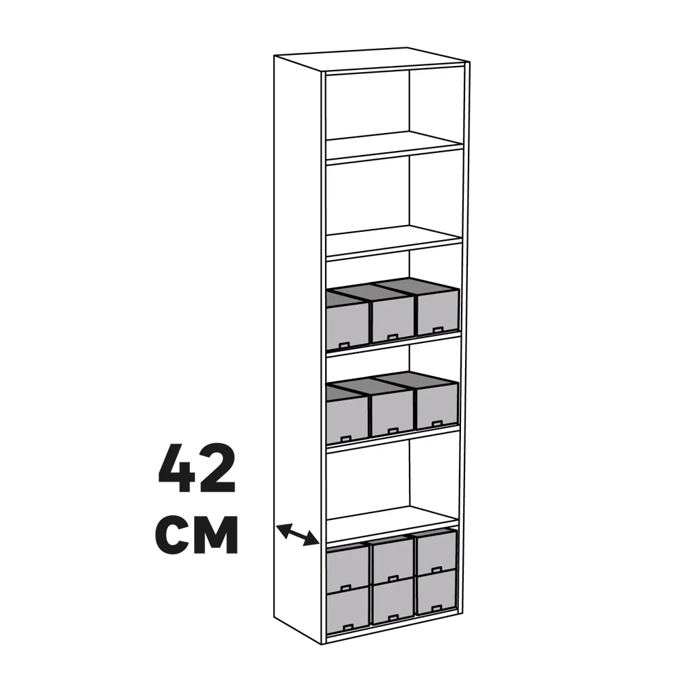 Коробка для хранения без крышки KONSENSA 17.5x38.5x16 см полиэстер цвет белый STLM-2121095 - Вид №7
