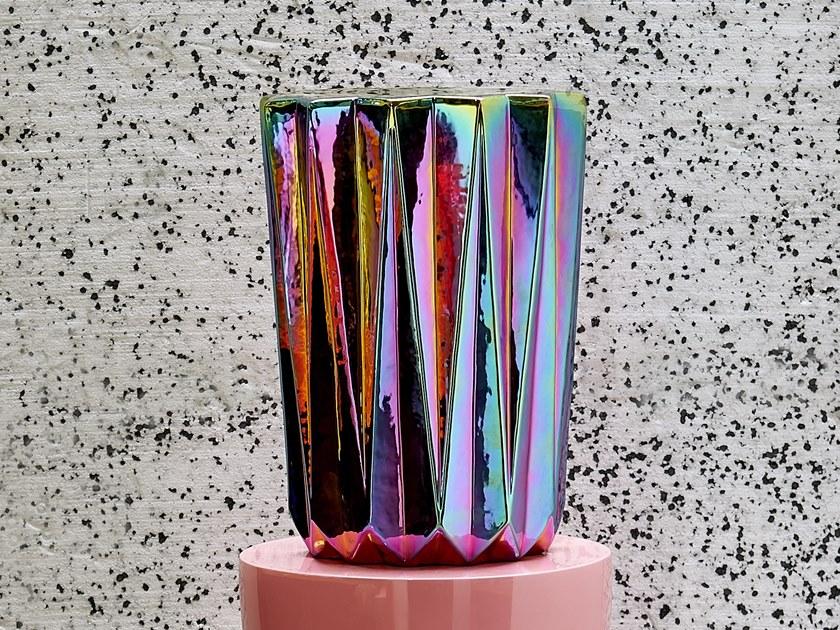 Pols Potten Низкий табурет из глазурованного керамогранита Oily 240-030-016  - Вид №2