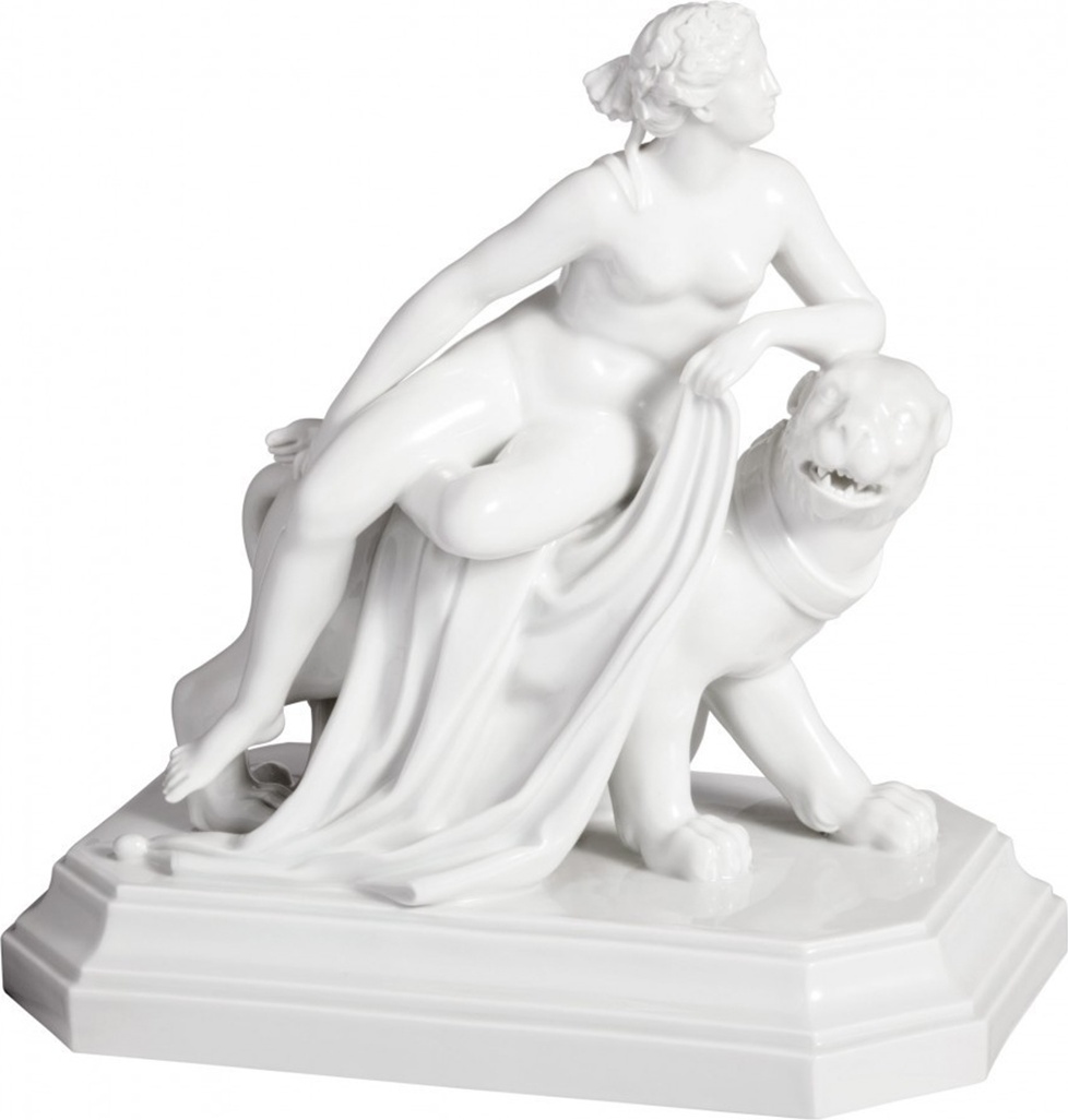10527124 Meissen Фигурка Meissen "Ариадна на пантере" (Иоганн Хайнрих фон Дапнекер,1843г.)  21см, п/к Фарфор, Керамика 
