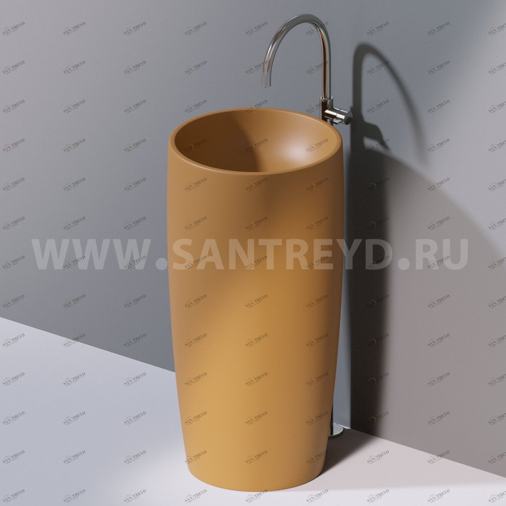 L103T0R0VT.133 Напольная раковина стоящая круглая A. e T. Italia PILLAR AeT ITALIA