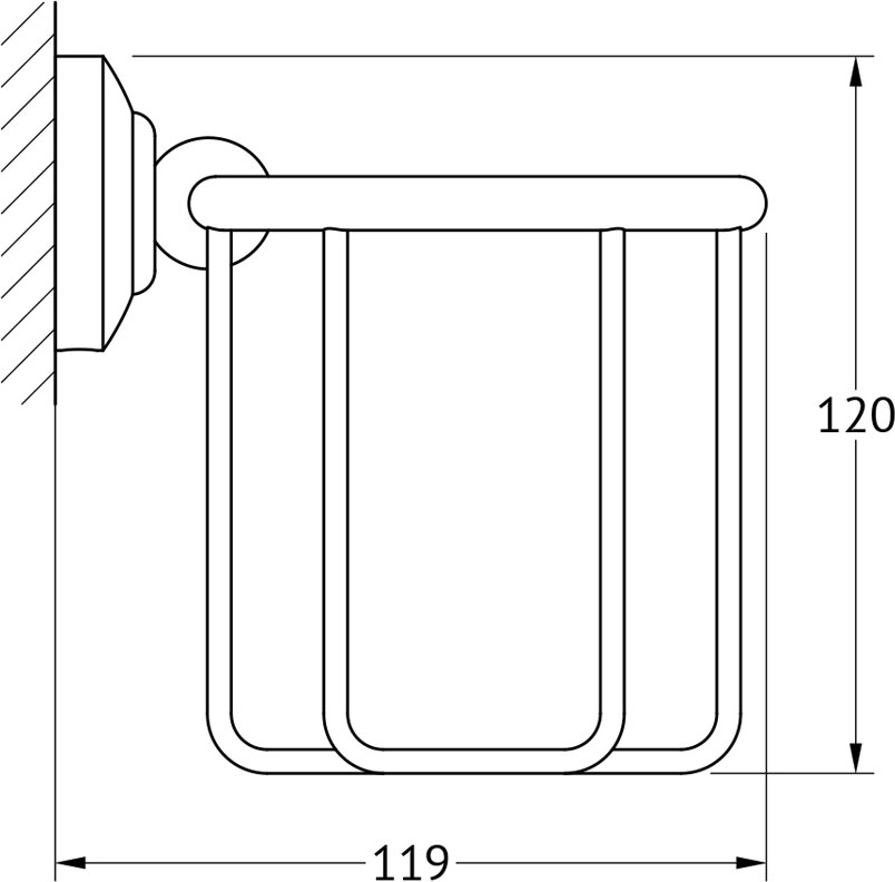 STI 023 Держатель для освежителя Treesseci 3SC Италия STILMAR CHROME - Вид №1