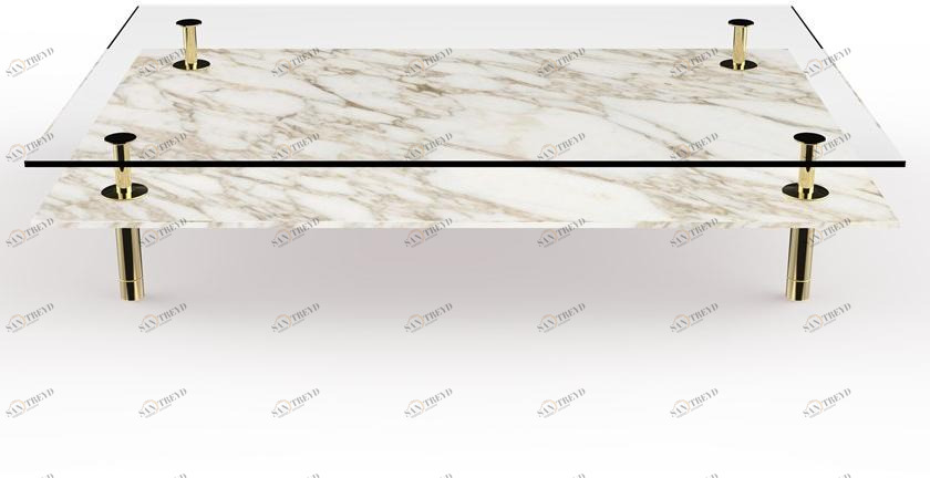 GHIDINI1961 Прямоугольный мраморный журнальный столик Legs sun-id-1363163