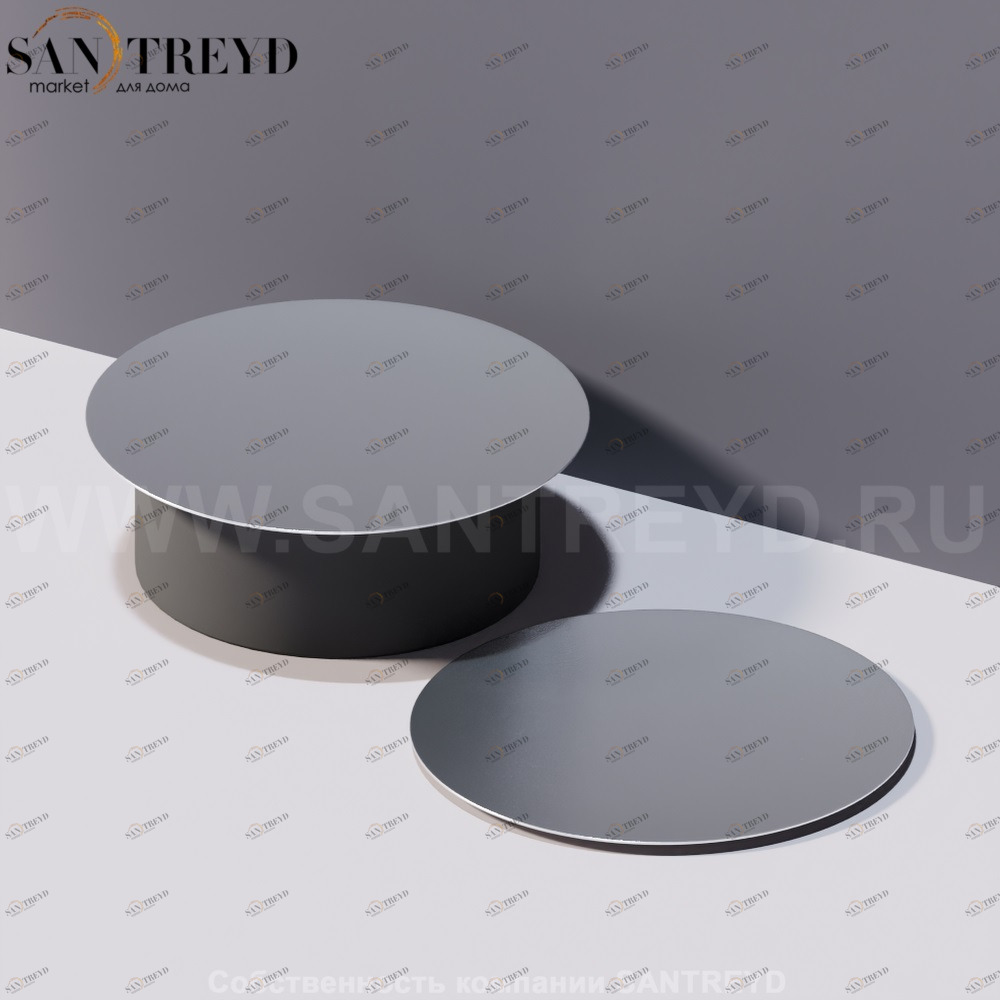 Agape GEMMA Лоток или крышка 25 см хромированный сатин ACOM256SP