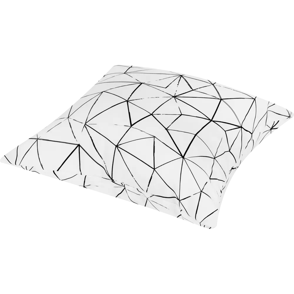 Подушка «Треугольники», 40х40 см, цвет чёрный/белый SEASONS STLM-2189612 - Вид №1
