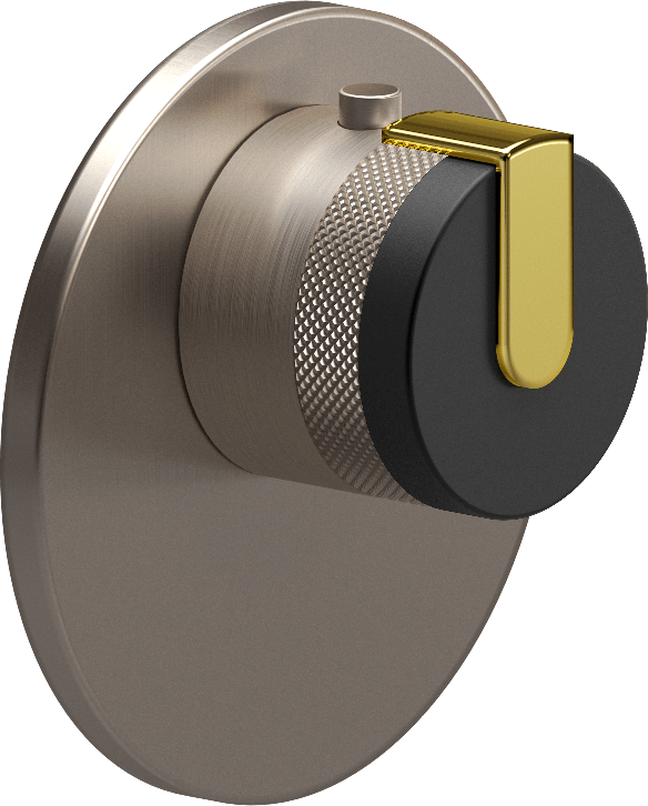 E-8027-R1MBKE-L1PB-BNi-T Термостатический переключатель 3/4-Внешняя часть GRAFF MOD+