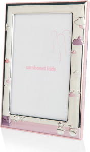 10577508 Sambonet Фоторамка 9х13см "Розовый велосипед" Сталь нержавеющая