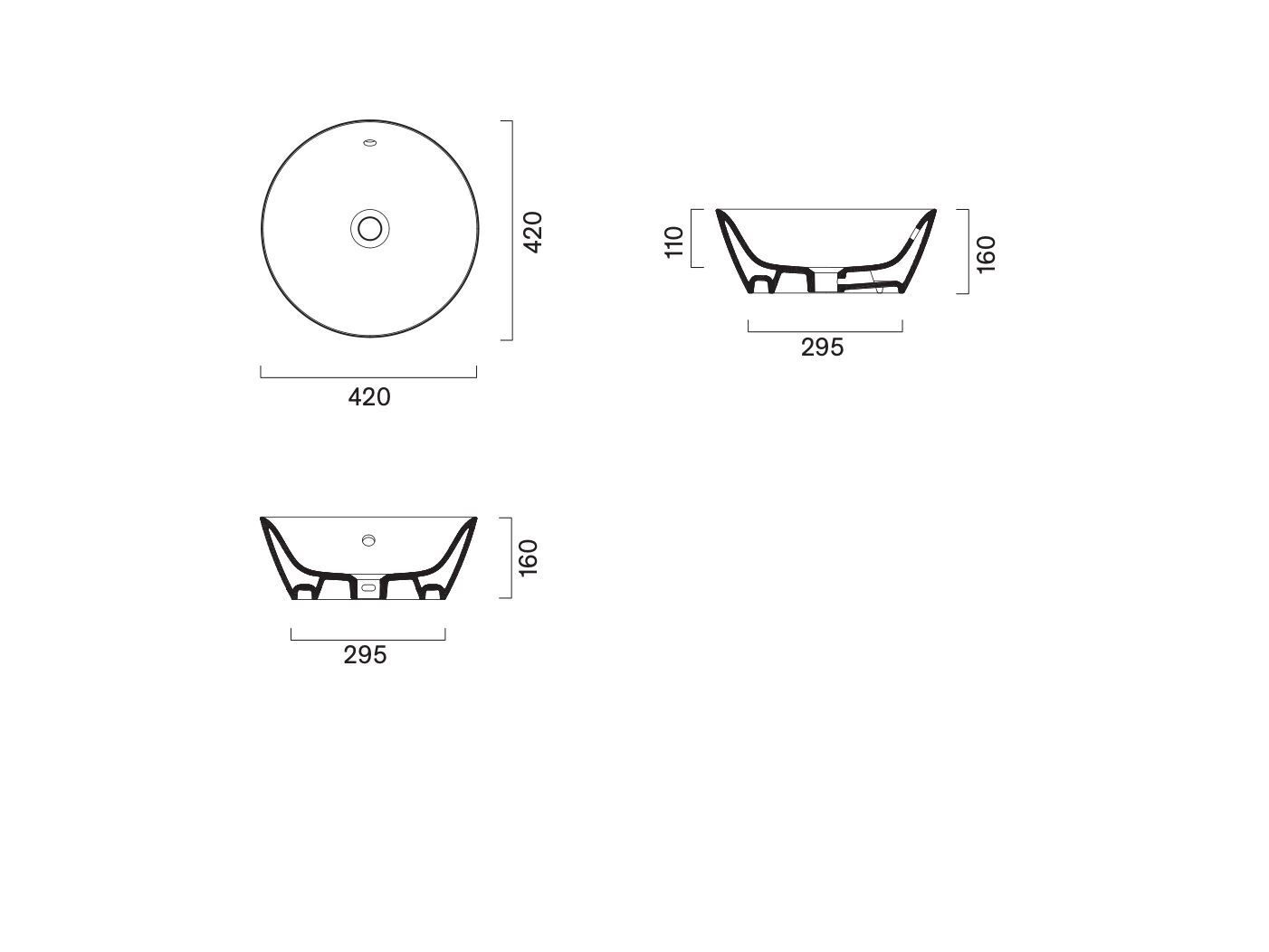 Круглая столешница с переливом CERAMICA CATALANO Italy ARCH-00124612 - Вид №2