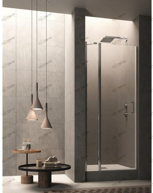 INDA® Душевая кабина стеклянная ниша с распашной дверцей Claire design B573…s/d